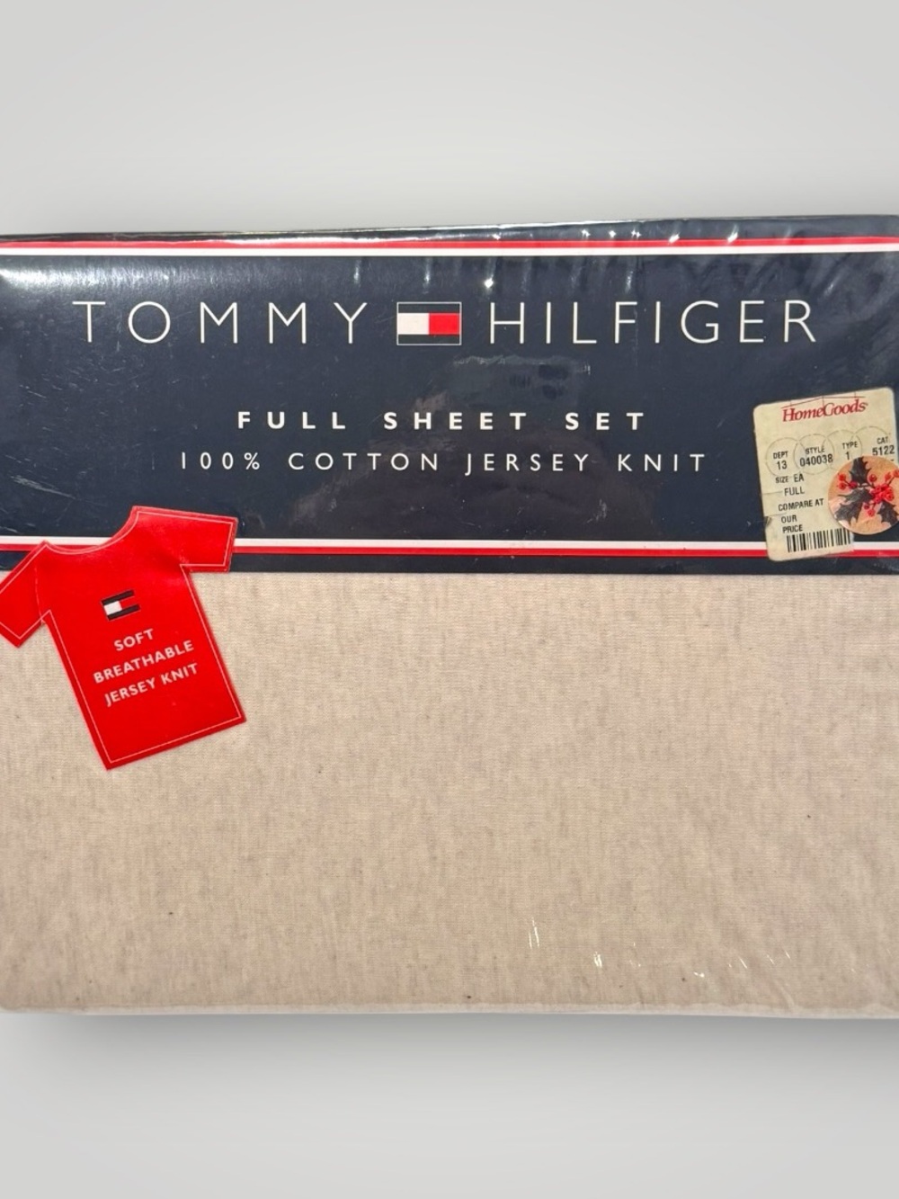 Tommy Hilfiger Full Sheet Set Heather Oat